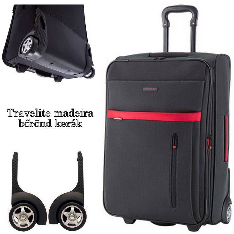  Travelite bőrönd kerék, fekete színben2