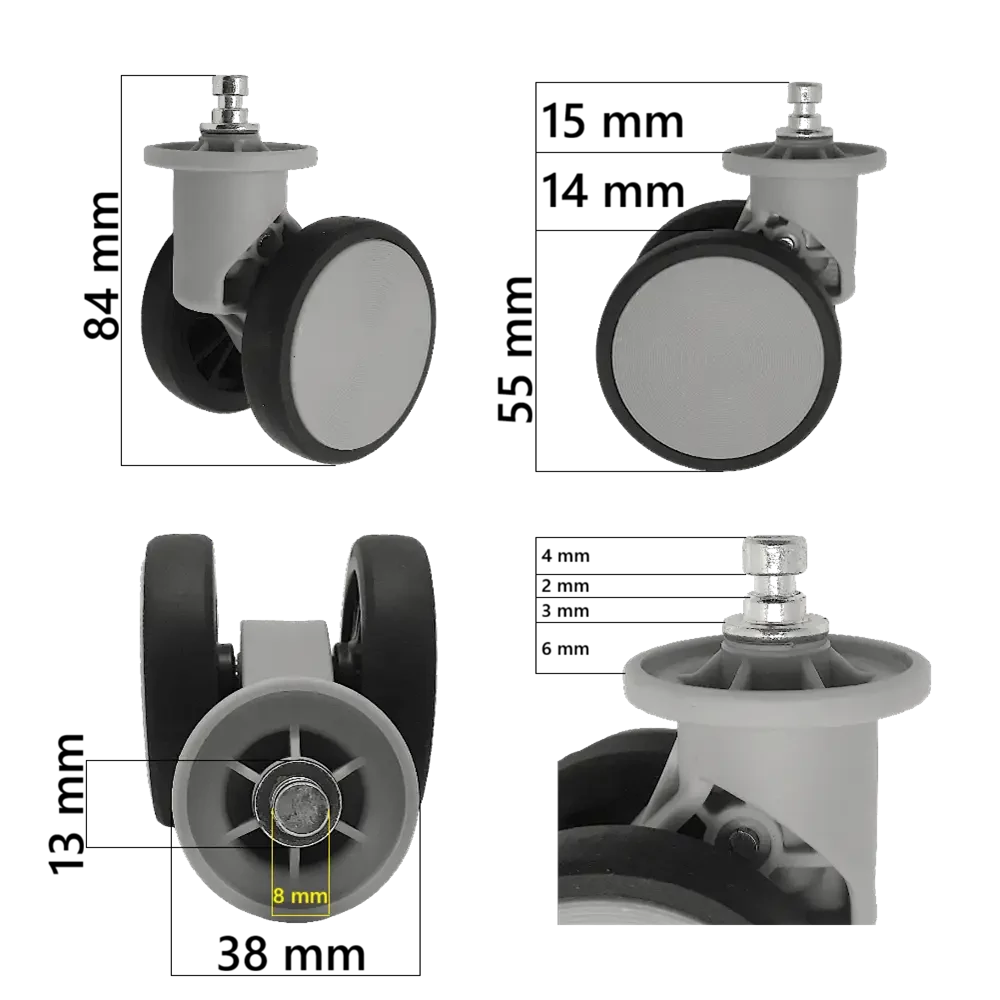 Leonardo Da Vinci bőrönd kerék KE4115 – szürke