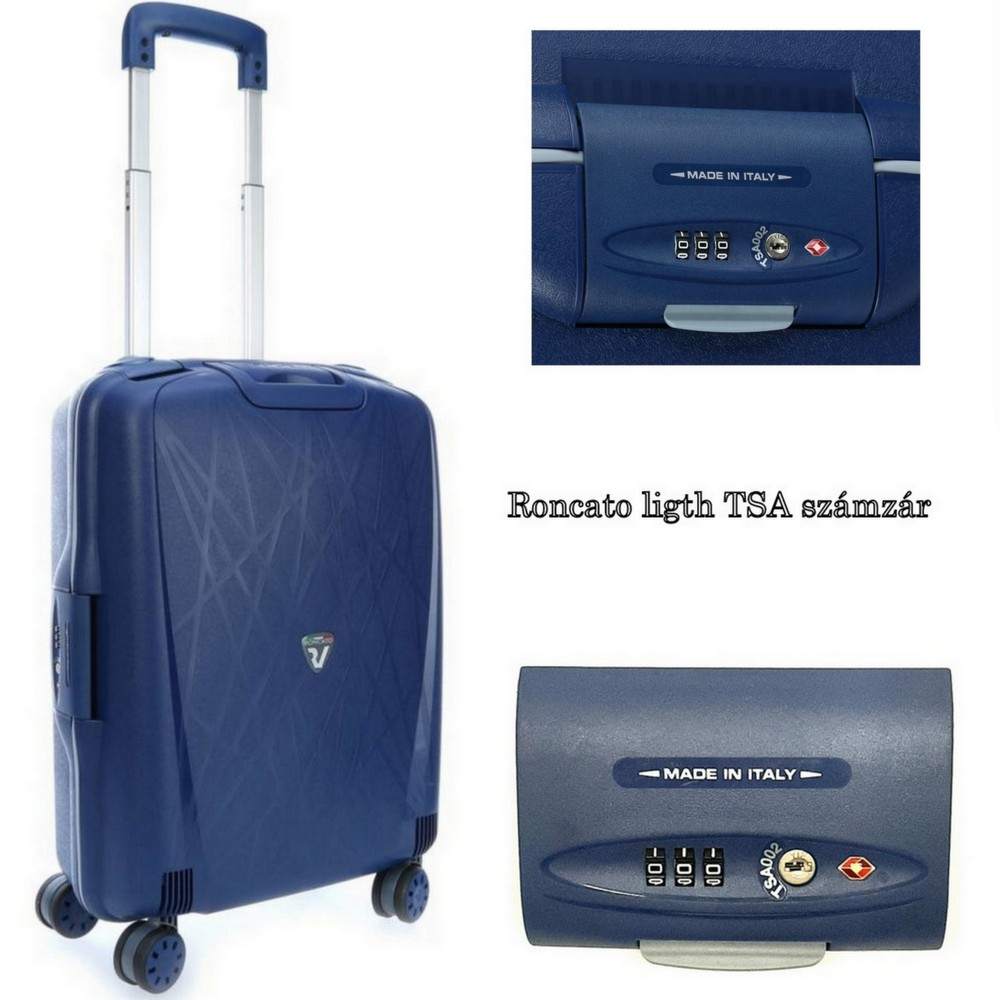 Roncato Light bőrönd zár sötét kék3