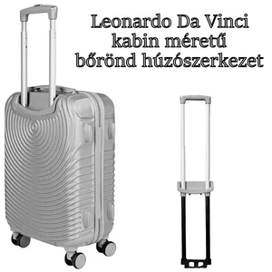 Leonardo Da Vinci kabin méretű bőrönd húzószerkezet, szürke színben