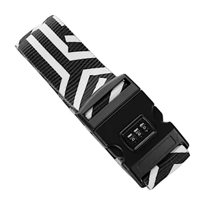 Számzáras biztonsági bőröndpánt heveder 200x5 cm, különleges mintával