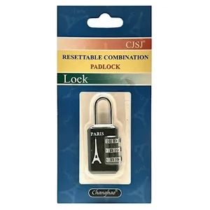 Számzáras bőröndlakat, fekete színben