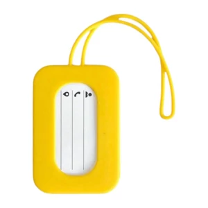 Szilikon Poggyászcímke Sárga Színben