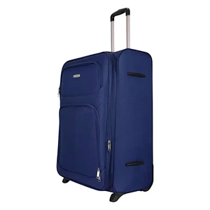 Leonardo Da Vinci nagy méretű bőrönd, bővíthető, kétkerekű, kék színben