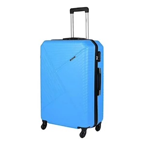 Leonardo Da Vinci nagy méretű bőrönd, négykerekű, számzárral, égszínkék színben 