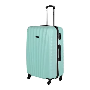 Leonardo Da Vinci nagy méretű bőrönd, négykerekű, mentazöld színben 