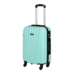 Leonardo Da Vinci kis méretű bőrönd, négykerekű, mentazöld színben 