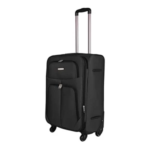 Leonardo Da Vinci közepes méretű bőrönd, bővíthető, négykerekű, szürke színben