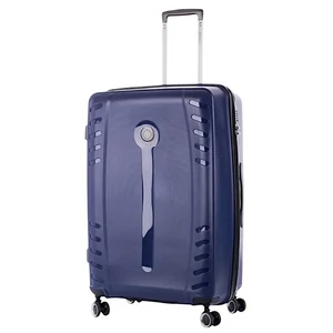 Leonardo Da Vinci nagy méretű polipropilén bőrönd, duplakerekes, TSA számzárral, kék színben