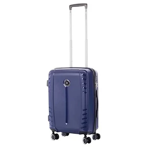 Leonardo Da Vinci kabin méretű polipropilén bőrönd, duplakerekes, TSA számzárral, kék színben