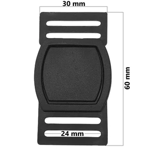 Műanyag csat E30, fekete színben