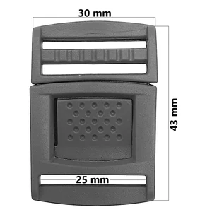 Műanyag csat E32, szürke színben
