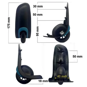 Leonardo Da Vinci bőrönd kerék KE5002, fekete színben