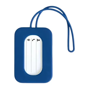 Kép 1/4 - Szilikon Poggyászcímke Sötétkék Színben