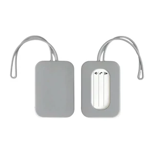 Kép 3/4 - Szilikon Poggyászcímke Szürke Színben