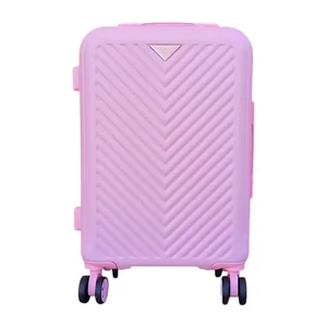 Kép 5/6 - Leonardo Da Vinci 3 db-os bőrönd szett, négykerekű, TSA számzárral, rózsaszínben