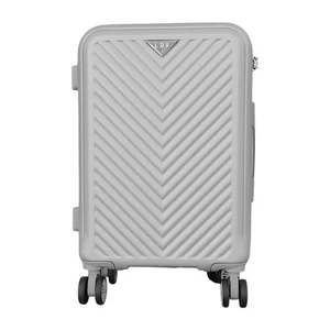 Kép 4/7 - Leonardo Da Vinci kis méretű bőrönd, négykerekű, TSA számzárral, szürke színben