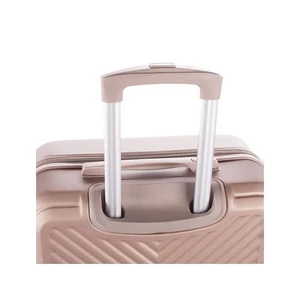 Kép 7/7 - Leonardo Da Vinci kis méretű bőrönd, négykerekű, TSA számzárral, bordó színben