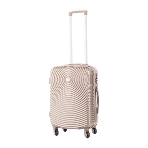 Kép 1/7 - Leonardo Da Vinci Kabin Méretű Keményfedeles Bőrönd – 55 cm - Pezsgő