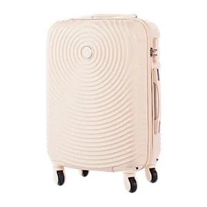 Kép 2/7 - Leonardo Da Vinci Kabin Méretű Keményfedeles Bőrönd – 55 cm - Krém