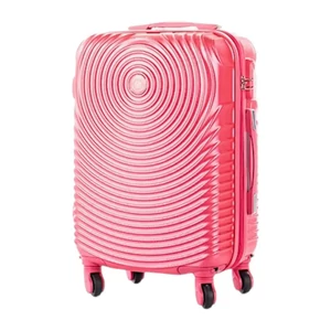 Kép 2/7 - Leonardo Da Vinci Kabin Méretű Keményfedeles Bőrönd – 55 cm - Pink