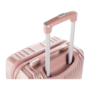 Kép 5/7 - Leonardo Da Vinci Kabin Méretű Keményfedeles Bőrönd – 55 cm - Ezüst