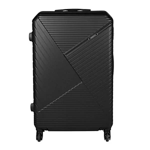 Kép 2/6 - Leonardo Da Vinci nagy méretű bőrönd, négykerekű, számzárral, fekete színben 