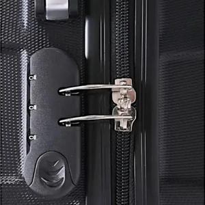 Kép 6/6 - Leonardo Da Vinci közepes méretű bőrönd, négykerekű, számzárral, világoskék színben 