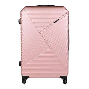 Kép 2/6 - Leonardo Da Vinci nagy méretű bőrönd, négykerekű, számzárral, rózsaarany színben 