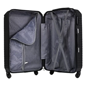 Kép 4/6 - Leonardo Da Vinci nagy méretű bőrönd, négykerekű, számzárral, rózsaarany színben 