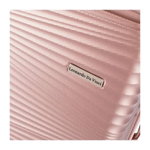 Kép 6/7 - Leonardo Da Vinci Keményfalú Kabinbőrönd - Pink (S méret)