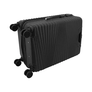 Kép 7/7 - Leonardo Da Vinci nagy méretű bőrönd, bővíthető, négykerekű, fekete színben