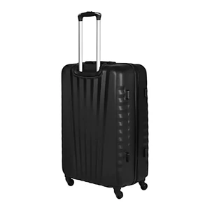 Kép 3/6 - Leonardo Da Vinci nagy méretű bőrönd, négykerekű, fekete színben 