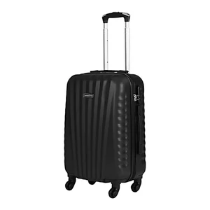 Kép 1/6 - Leonardo Da Vinci kis méretű bőrönd, négykerekű, fekete színben 