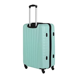 Kép 3/6 - Leonardo Da Vinci nagy méretű bőrönd, négykerekű, mentazöld színben 