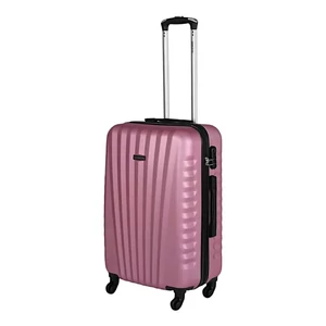 Kép 3/5 - Leonardo Da Vinci bőrönd 3 db-os szett, négykerekű, számzárral, rózsaszín 