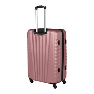 Kép 3/6 - Leonardo Da Vinci nagy méretű bőrönd, négykerekű, rózsaarany színben 