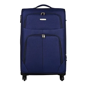 Kép 5/7 - Leonardo Da Vinci bővíthető bőrönd 3 db-os szett, négykerekű, kék színben 