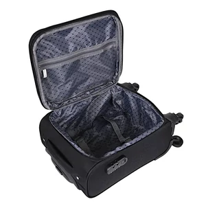 Kép 8/8 - Leonardo Da Vinci közepes méretű bőrönd, bővíthető, négykerekű, bordó színben