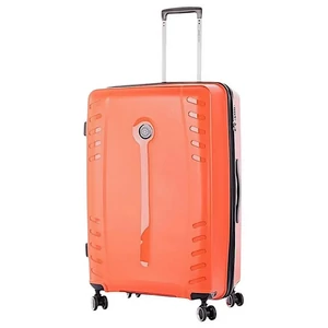 Kép 1/6 - Leonardo Da Vinci nagy méretű polipropilén bőrönd, duplakerekes, TSA számzárral, narancssárga színben