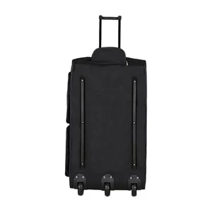 Kép 3/7 - Nagyméretű Fekete Gurulós Utazótáska – Strapabíró Sporttáska 3 Kerékkel