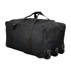 Kép 5/7 - Nagyméretű Fekete Gurulós Utazótáska – Strapabíró Sporttáska 3 Kerékkel
