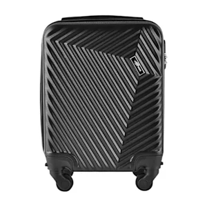 Kép 2/6 - Rhino Kemény Falú Gurulós Bőrönd – XS, Fekete