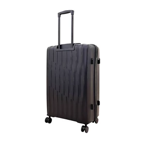 Kép 3/7 - Nagyméretű Fekete Polipropilén Bőrönd – 75×48×29 cm Keményfalú Gurulós