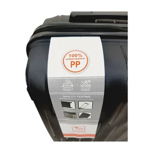 Kép 7/7 - Kis méretű Fekete Polipropilén Bőrönd – 55×39×23 cm Keményfalú Gurulós