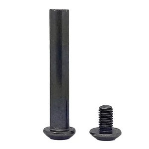 Kép 3/6 - Bőrönd kerékhez tengely 81x8 mm, fekete metál színben