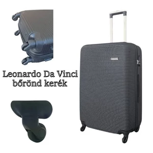 Kép 2/7 - Leonardo Da Vinci bőrönd kerék KE4014, fekete színben