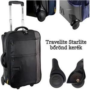 Kép 1/10 - Travelite Starlite bőrönd kerék, fekete színben
