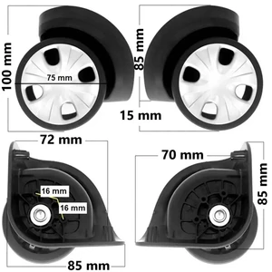 Kép 2/9 - Travelite Starlite 2.0 bőrönd kerék, fekete színben