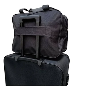 Kép 8/8 - Leonardo Da Vinci fedélzeti táska WIZZAIR ingyenes méret 40x30x20 cm, szürke-fekete színben